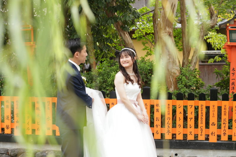 祇園でウェディングドレス❅