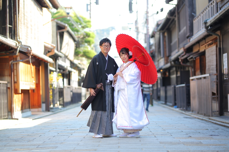 祇園の街並みで