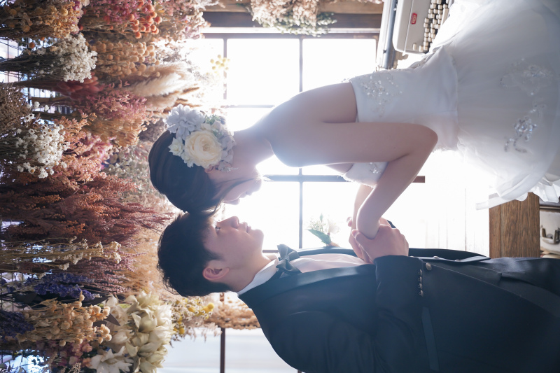 照れながら・・・