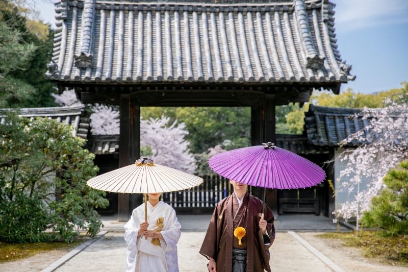 和傘を使用して