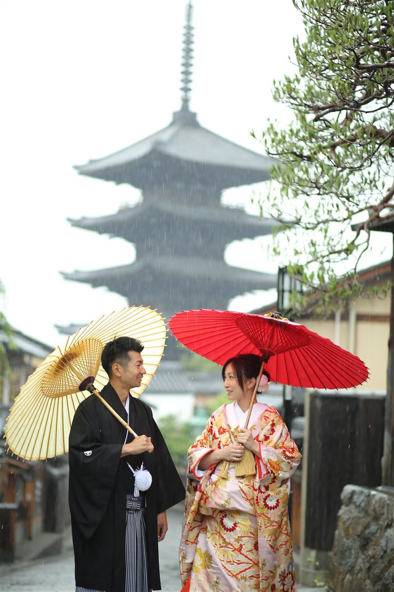 雨でも気持ちは晴れやか