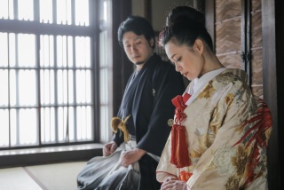 アンティークな着物で