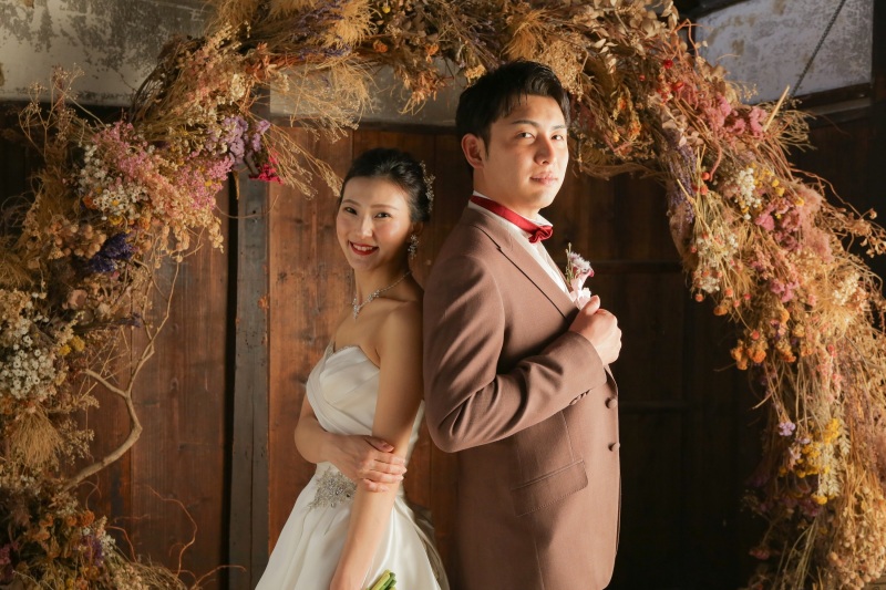 背中合わせショット