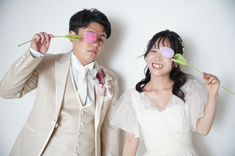 お花を使ってはいチーズ！