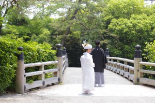 ＊新緑と白無垢で＊