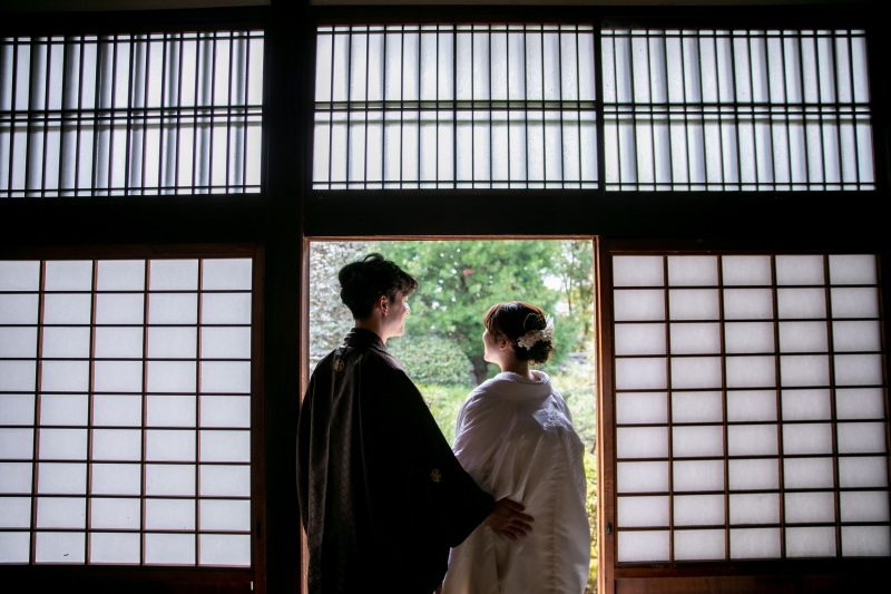 障子の素敵なお部屋にて