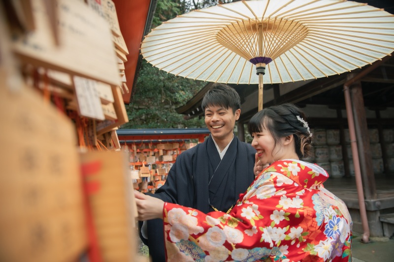 絵馬にお願いごとを