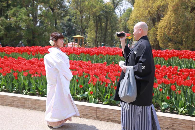 一人撮影していると