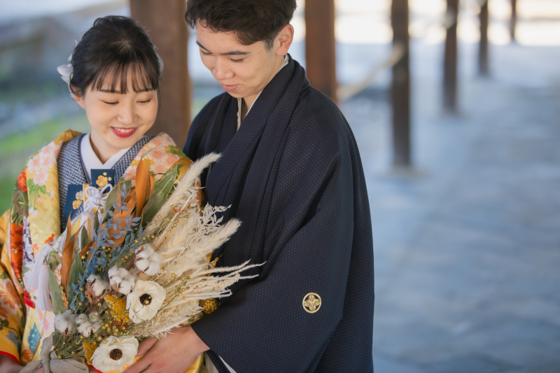 ドライフラワーを使用して