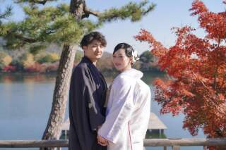 大覚寺和装紅葉ロケーション撮影