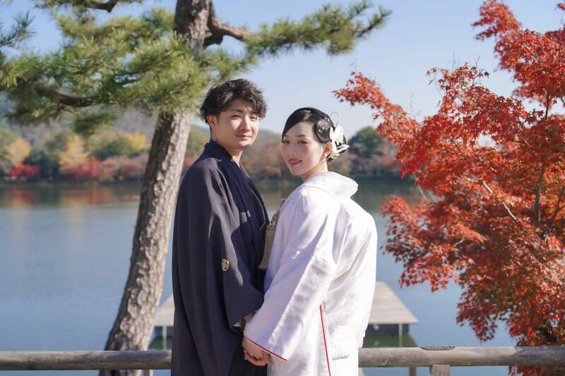 大覚寺和装紅葉ロケーション撮影