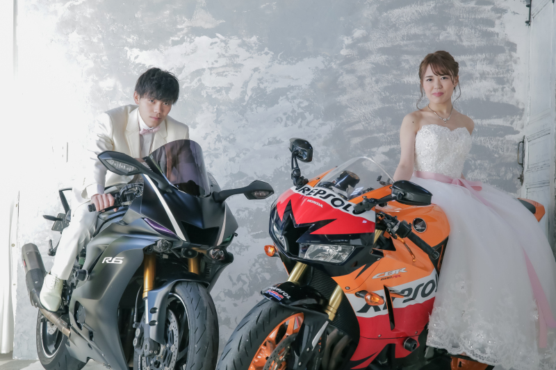 趣味のバイクとの撮影！
