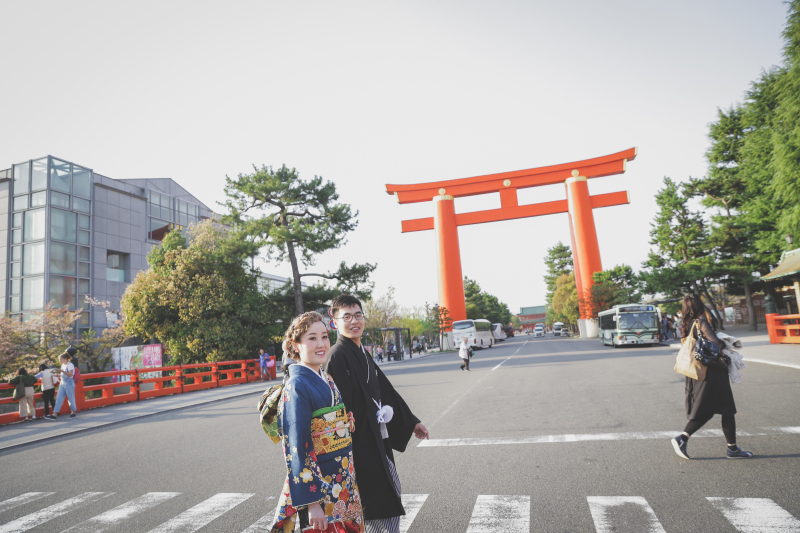 紅い鳥居と。。