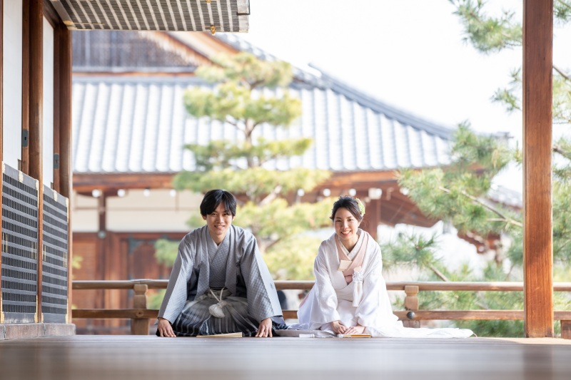 大覚寺の院内にて