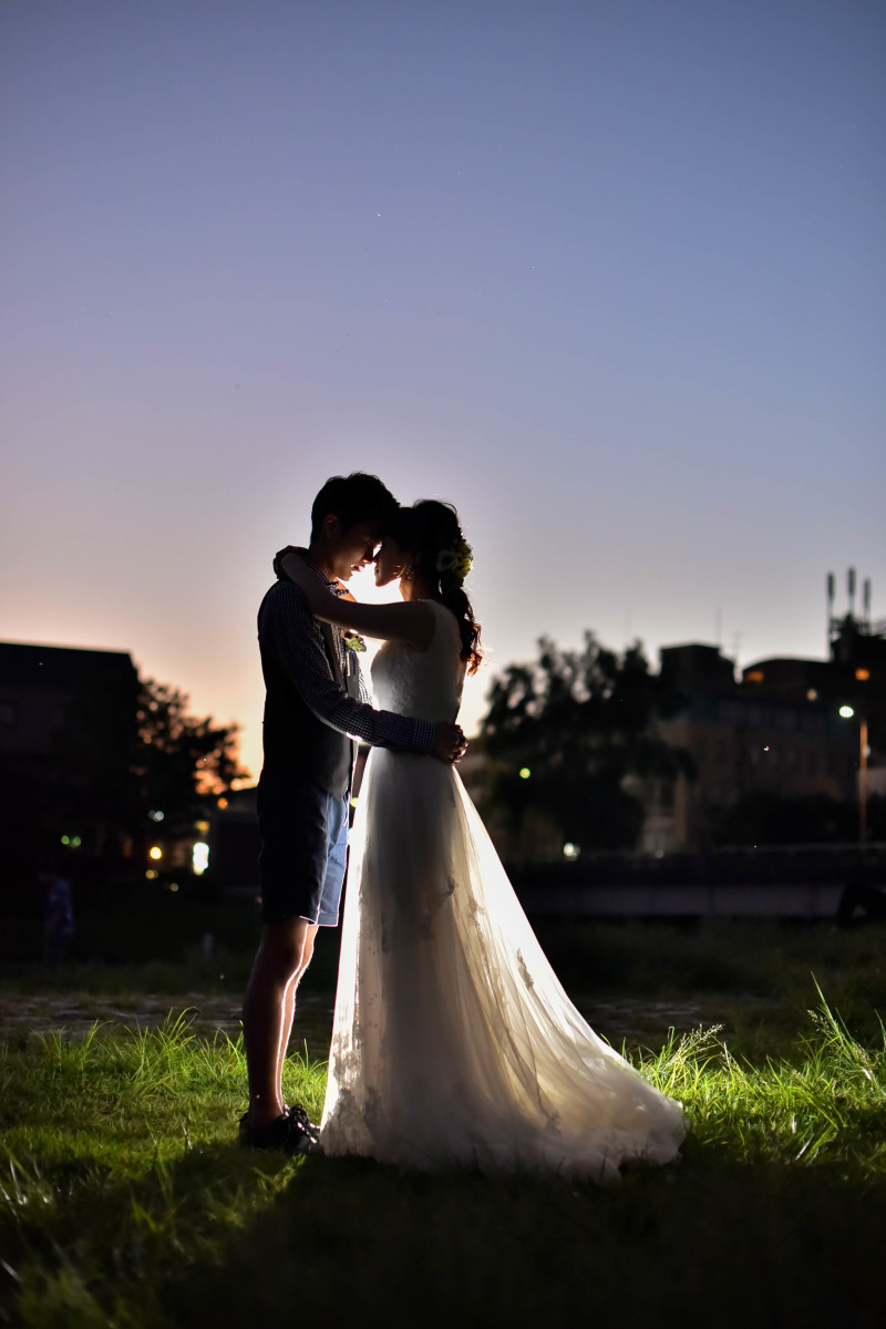 夕暮れショットも