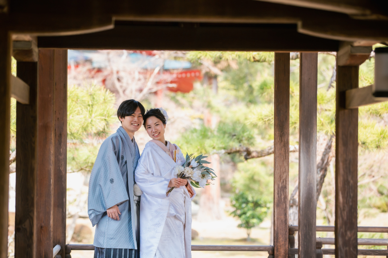 大覚寺院内にて