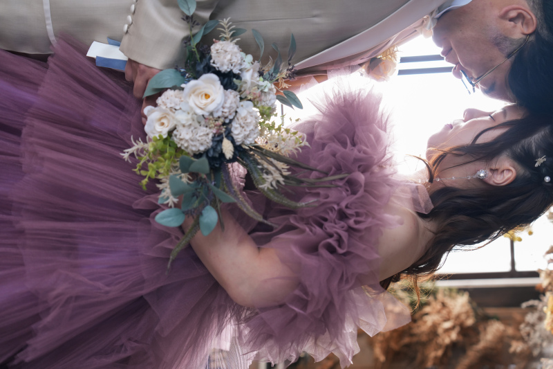 おでこを合わせて