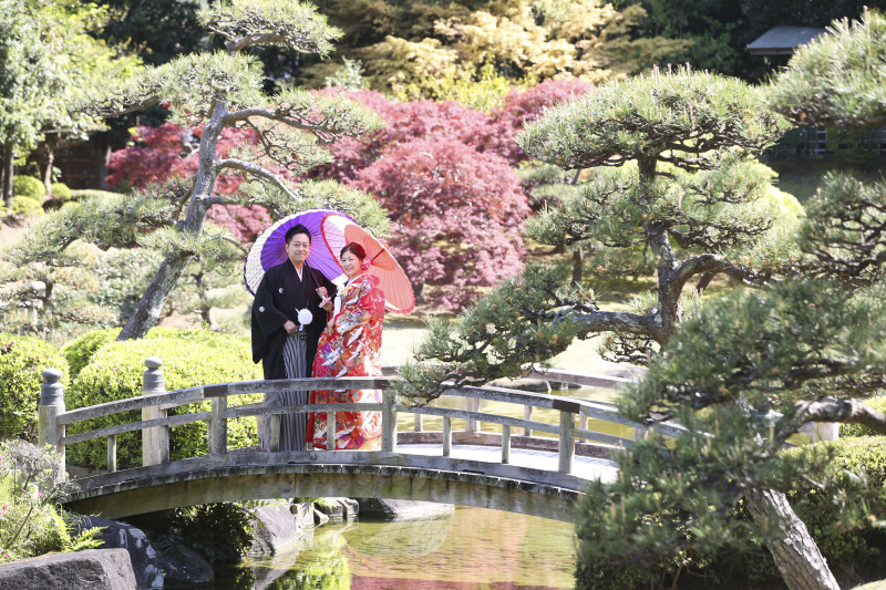 見浜園の太鼓橋!