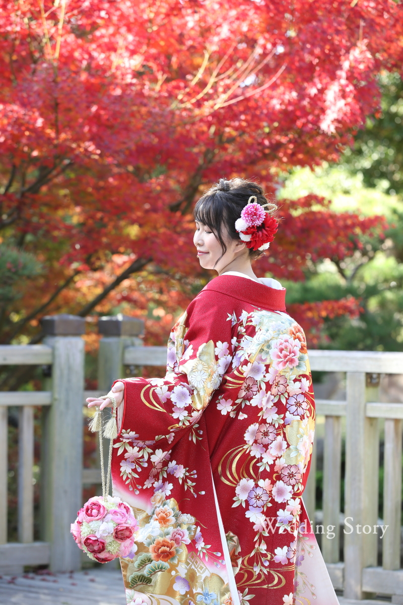 地毛を活かしたヘアセット