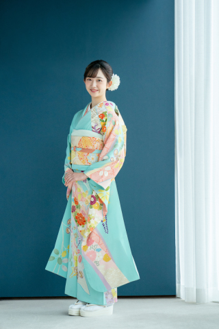 振袖　水色　品番：SK-7