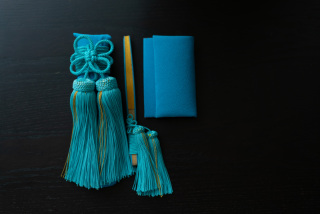 筥迫・懐剣　青無地