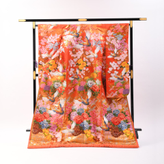 色打掛45番(十二単風の袖口）