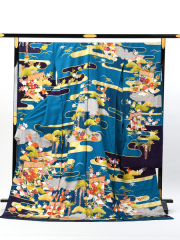 振袖　霞に几帳柄　品番：SK-45