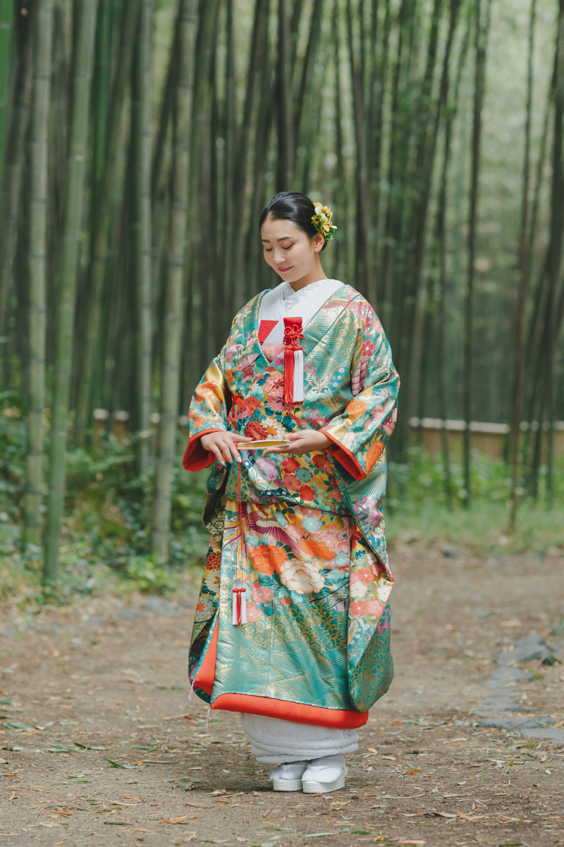 色打掛１０７番　豪華絢爛・グリーン系