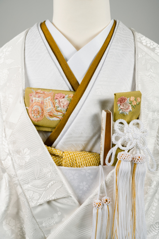 重ね衿・黄唐茶