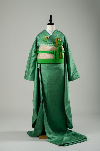 色掛下・常盤色（シルク素材）