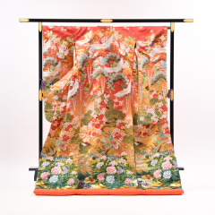 色打掛４３番（渋めの赤と緑）