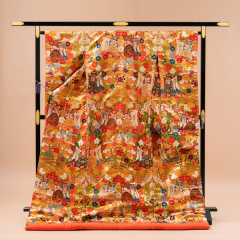 色打掛１０３番　ゴールドに御所車