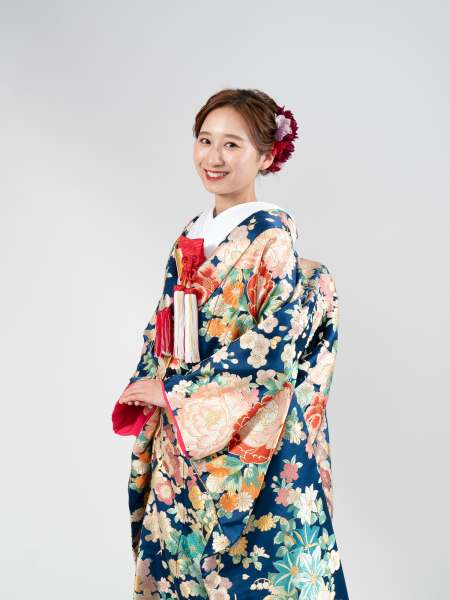 色打掛１１０番　青紺色