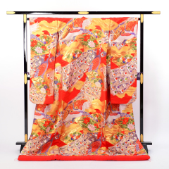 色打掛19番（朱色と金）