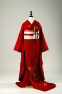 色掛下・緋色（シルク素材）