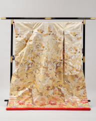 色打掛９８番　オフホワイトに鶴