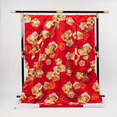 色打掛１０５番　赤色、梅花慶福