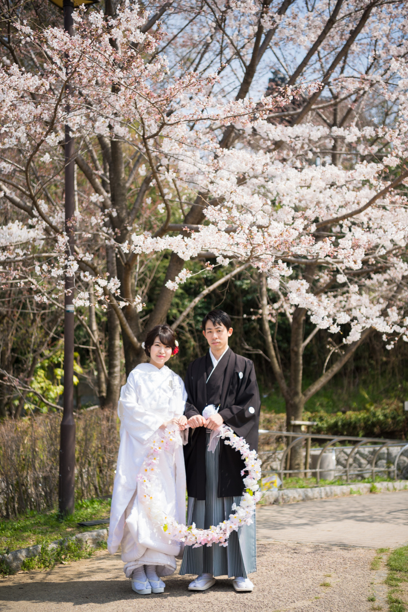 サクラのフープブーケ