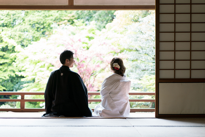 お寺でロケーション前撮り