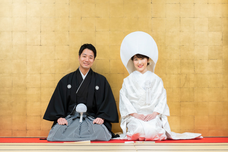 白無垢と綿帽子