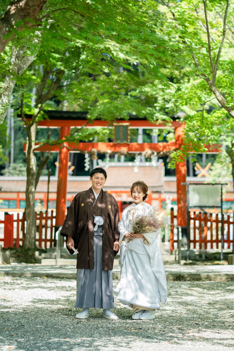 神社で前撮り