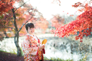 京都の自然公園にて