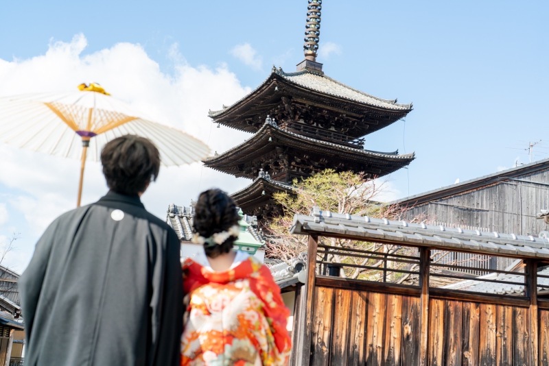 八坂の塔を眺めて