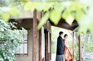 色打掛とドレスで撮影