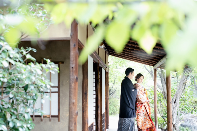 色打掛とドレスで撮影