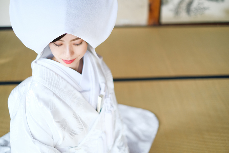 花嫁衣装と綿帽子