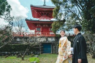 早春の大覚寺前撮り２着