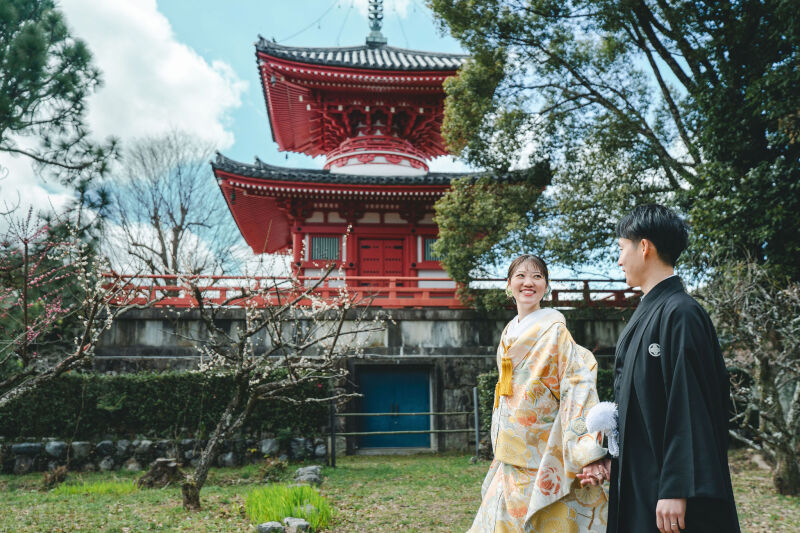 早春の大覚寺前撮り２着
