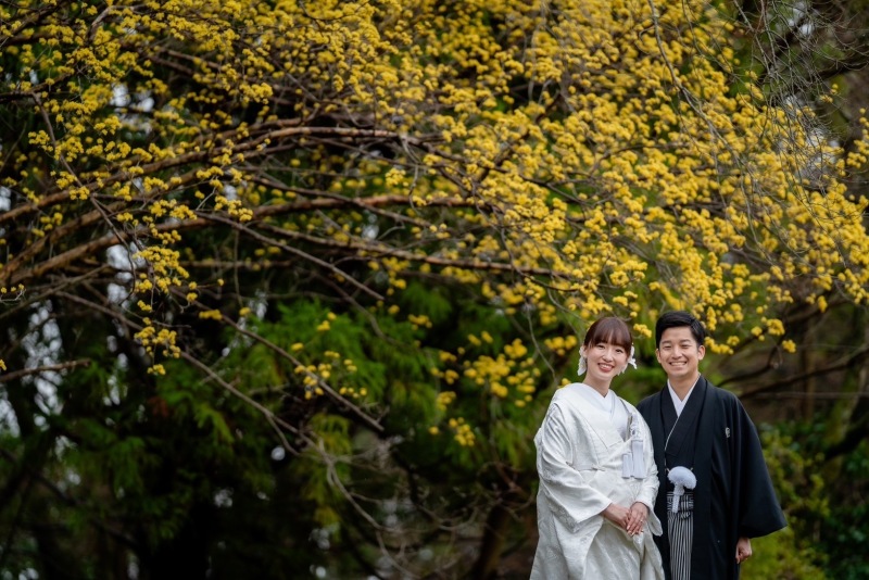 大覚寺にて白無垢撮影