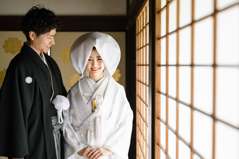 綿帽子と白無垢